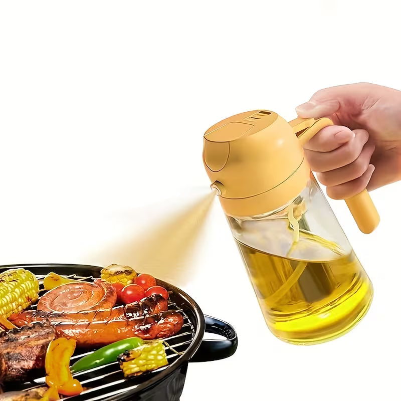 2-in-1 Oil Spray Bottle 470ml – Kitchen Oil Sprayer