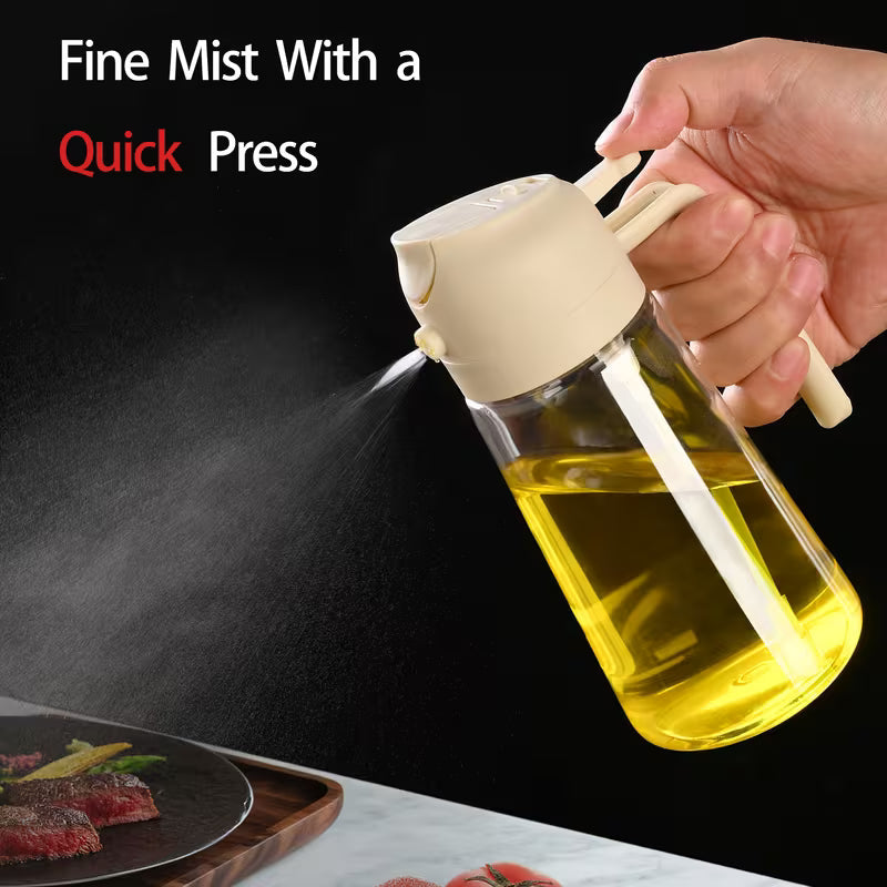 2-in-1 Oil Spray Bottle 470ml | Sprayer & Pourer